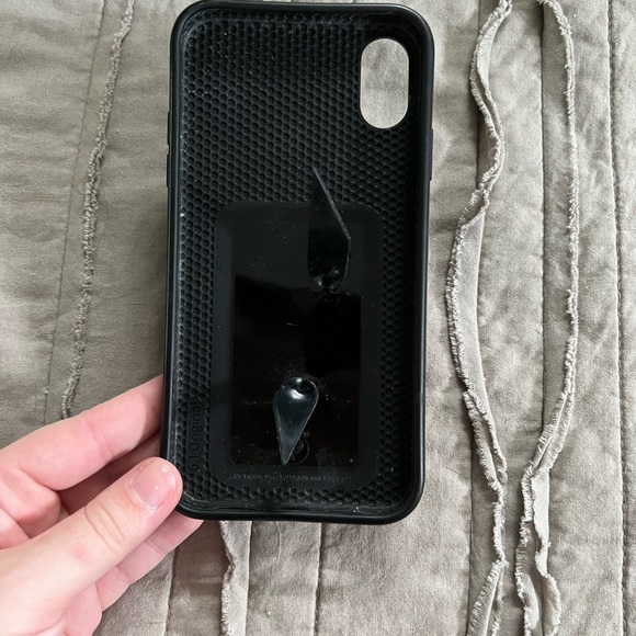 iPhone XR righty oriented loopy case. Black and rose gold marble. - Picture 3 of 3